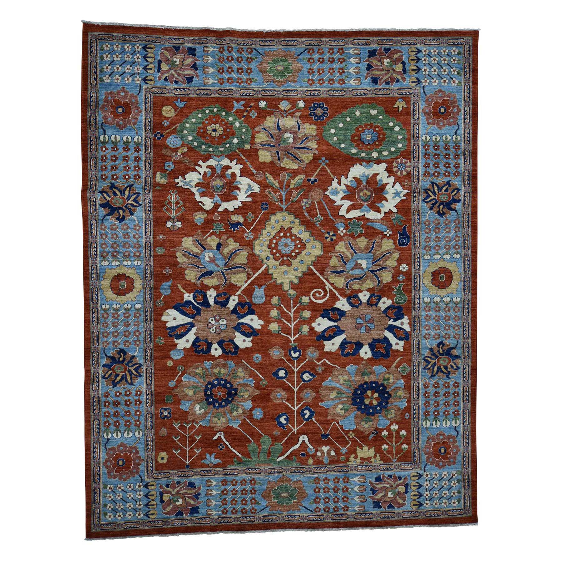 Transitional Wool Hand-Knotted Area Rug 9'4
